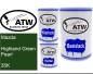 Preview: Mazda, Highland Green Pearl, 35K: 500ml Lackdose + 500ml Klarlack + 250ml Härter - Set, von ATW Autoteile West.